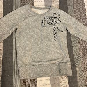 Total Girl large 10/12 sweatshirt with sequin bow